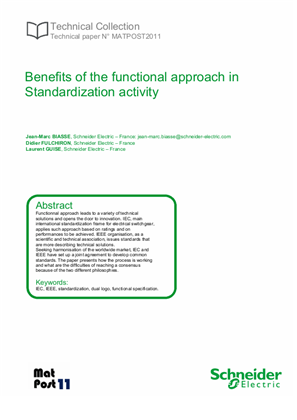 Matpost 2011-Benefits of the functional approach in Standardization activity
