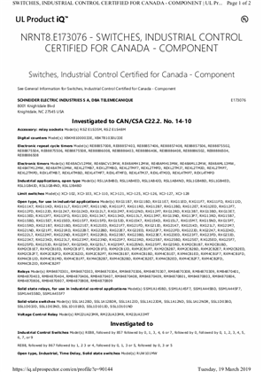 UL Recognized SSM1 SSL1 SSLM1