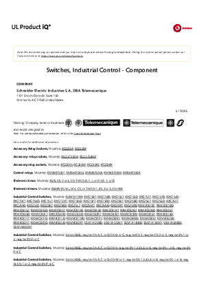 UL Recognized SSM1 SSL1 SSLM1