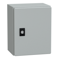  NSYCRN252150 NSYCRN252150 Spacial CRN ravna vrata bez montažne ploče H250xŠ200xD150 IP66 IK10 RAL7035 Tip proizvoda ili komponente	
Kompaktni orman
Nazivna visina ormana	
250 mm
Nazivna širina ormana	
200 mm
Nazivna dubina ormana	
150 mm
Tip dodatnog instalacionog pribora	
Montaža na zid
Sastav uređaja	
1 telo
1 cable gland plate
1 vrata
1 brava
Tip vrata	
Ravna
Opis montažne ploče	
Bez montažne ploče
Dopunske informacije
Specifičnost izvedbe	
Zavareno na zad.delu sa dvostrukim profil.formirajući zaštićenu,zaptivenu oblast
Strane napravljene od savijanjem jednog dela
Broj vrata	
Prednji deo: 1 vrata
Otvaranje vrata	
Reverzibilno (120 °)
Tip zaključavanja	
Zaključavanje 3 mm dvostruki prorez
Tip uvodne ploče	
Standardna
Dostupnost za operacije	
Prednji deo
Odvojivi delovi	
Vrata sa šarkama
Ploča kablovskih uvodnica sa zavrtnjima bez matice
Materijal	
Kućište: čelik
Obrada površine	
Epoksi poliester prah
Boja	
Siva (RAL 7035) 