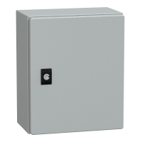  NSYCRN325150 NSYCRN325150 Spacial CRN ravna vrata bez montažne ploče V300xŠ250xD150 IP66 IK10 RAL7035 Tip proizvoda ili komponente	
Kompaktni orman
Nazivna visina ormana	
300 mm
Nazivna širina ormana	
250 mm
Nazivna dubina ormana	
150 mm
Tip dodatnog instalacionog pribora	
Montaža na zid
Sastav uređaja	
1 telo
1 cable gland plate
1 vrata
1 brava
Tip vrata	
Ravna
Opis montažne ploče	
Bez montažne ploče
Dopunske informacije
Specifičnost izvedbe	
Strane napravljene od savijanjem jednog dela
Zavareno na zad.delu sa dvostrukim profil.formirajući zaštićenu,zaptivenu oblast
Broj vrata	
Prednji deo: 1 vrata
Otvaranje vrata	
Reverzibilno (120 °)
Tip zaključavanja	
Zaključavanje 3 mm dvostruki prorez
Tip uvodne ploče	
Standardna
Dostupnost za operacije	
Prednji deo
Odvojivi delovi	
Vrata sa šarkama
Ploča kablovskih uvodnica sa zavrtnjima bez matice
Materijal	
Kućište: čelik
Obrada površine	
Epoksi poliester prah
Boja	
Siva (RAL 7035) 