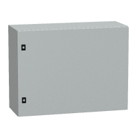  NSYCRN68300 NSYCRN68300 Spacial CRN ravna vrata bez montažne ploče V600xŠ800xD300 IP66 IK10 RAL7035 Tip proizvoda ili komponente	
Kompaktni orman
Nazivna visina ormana	
600 mm
Nazivna širina ormana	
800 mm
Nazivna dubina ormana	
300 mm
Tip dodatnog instalacionog pribora	
Montaža na zid
Sastav uređaja	
1 telo
1 vrata
1 brava
2 ploča za kablovske uvodnice: dno
Tip vrata	
Ravna
Opis montažne ploče	
Bez montažne ploče
Dopunske informacije
Specifičnost izvedbe	
Strane napravljene od savijanjem jednog dela
Zavareno na zad.delu sa dvostrukim profil.formirajući zaštićenu,zaptivenu oblast
Broj vrata	
Prednji deo: 1 vrata
Otvaranje vrata	
Reverzibilno (120 °)
Tip zaključavanja	
Zaključavanje 3 mm dvostruki prorez
Tip uvodne ploče	
Standardna
Dostupnost za operacije	
Prednji deo
Odvojivi delovi	
Vrata sa šarkama
Ploča kablovskih uvodnica sa zavrtnjima bez matice
Materijal	
Kućište: čelik
Obrada površine	
Epoksi poliester prah
Boja	
Siva (RAL 7035) 