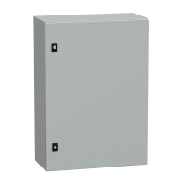  NSYCRN75250 NSYCRN75250 Spacial CRN ravna vrata bez montažne ploče V700xŠ500xD250 IP66 IK10 RAL7035 Tip proizvoda ili komponente	
Kompaktni orman
Nazivna visina ormana	
700 mm
Nazivna širina ormana	
500 mm
Nazivna dubina ormana	
250 mm
Tip dodatnog instalacionog pribora	
Montaža na zid
Sastav uređaja	
1 telo
1 cable gland plate
1 vrata
1 brava
Tip vrata	
Ravna
Opis montažne ploče	
Bez montažne ploče
Dopunske informacije
Specifičnost izvedbe	
Strane napravljene od savijanjem jednog dela
Zavareno na zad.delu sa dvostrukim profil.formirajući zaštićenu,zaptivenu oblast
Broj vrata	
Prednji deo: 1 vrata
Otvaranje vrata	
Reverzibilno (120 °)
Tip zaključavanja	
Zaključavanje 3 mm dvostruki prorez
Tip uvodne ploče	
Standardna
Dostupnost za operacije	
Prednji deo
Odvojivi delovi	
Vrata sa šarkama
Ploča kablovskih uvodnica sa zavrtnjima bez matice
Materijal	
Kućište: čelik
Obrada površine	
Epoksi poliester prah
Boja	
Siva (RAL 7035) 