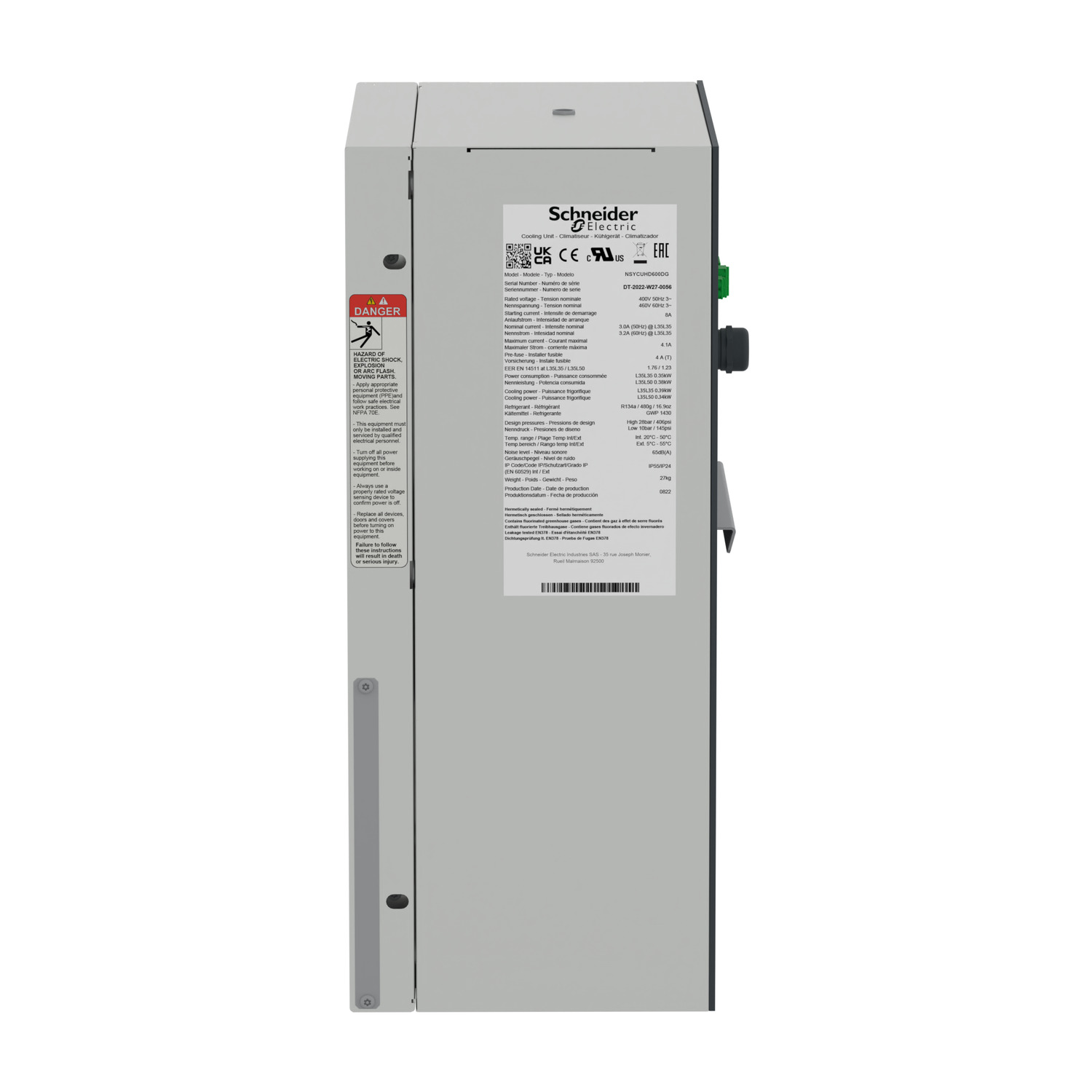 NSYCUHD600DG - Außen-Wandanbau-Kühlgerät, Climasys CU, 600W 230V, 50 ...