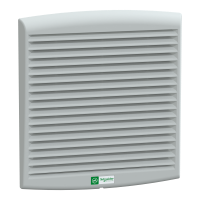  NSYCVF165M115PF NSYCVF165M115PF ClimaSys ventilator IP54, 165m3/h, 115V, sa izlaznom rešetkom i filterom G2 Tip proizvoda ili komponente	
Ventilator
Type of filter	
Standardni
Flow rate	
Free flow rate with standard filter: 165 m3/h at 50 Hz
Free flow rate with standard filter: 193 m3/h at 60 Hz
[us] nazivni napon	
75...126 V
Naponski ulaz	
115 V 50/60 Hz
Dopunske informacije
Absorbed power	
15.5 W 50 Hz
14.4 W 60 Hz
[in] nazivna struja	
0.2 A 50 Hz
0.18 A 60 Hz
Noise level < at	
50…51 dB
Tip ležaja	
Kuglični
Visina	
268 mm spoljašnja:
Širina	
248 mm spoljašnja:
Dubina	
104 mm spoljašnja:
Dimenzije izreza	
223 x 223 mm
Masa proizvoda	
1,14 kg
Materijal	
Izlaznu rešetku: brizgana termoplastika (ASA PC)
Boja	
Izlaznu rešetku: siva (RAL 7035)
Temperatura okoline za rad uređaja	
-20…60 °C
Temperatura okoline za skladištenje	
-40…70 °C
Maksimalni pritisak	
50 Pa protok 0 m³/h 