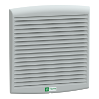  NSYCVF165M24DPF NSYCVF165M24DPF ClimaSys ventilator IP54, 165m3/h, 24V DC, sa izlaznom rešetkom i filterom G2 Tip proizvoda ili komponente	
Ventilator
Type of filter	
Standardni
Flow rate	
Slobodan protok sa standardnim filterom: 188 m3/h
[us] nazivni napon	
10...27.6 V
Naponski ulaz	
24 V DC
Dopunske informacije
Absorbed power	
8 W
[in] nazivna struja	
0,3 A
Noise level < at	
50…51 dB
Tip ležaja	
Kuglični
Visina	
268 mm spoljašnja:
Širina	
248 mm spoljašnja:
Dubina	
104 mm spoljašnja:
Dimenzije izreza	
223 x 223 mm
Masa proizvoda	
0,81 kg
Materijal	
Izlaznu rešetku: brizgana termoplastika (ASA PC)
Boja	
Izlaznu rešetku: siva (RAL 7035)
Temperatura okoline za rad uređaja	
-10…70 °C
Temperatura okoline za skladištenje	
-40…70 °C
Maksimalni pritisak	
50 Pa protok 0 m³/h
Povezivanje - priključci	
Kabl
Ip stepen zaštite	
IP54
Sastav uređaja	
1 aksijalni motor
2 zaštitna rešetka: na prednjim i zadnjim površinama
1 filter: prednji deo aksijalnog motora
1 izlazna rešetka: prednji deo
1 šablon za otvor
1 napojni kabl
Uslovi upotrebe	
Okolina uređaja m 