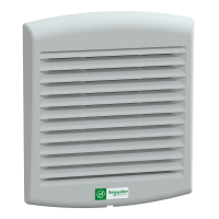  NSYCVF85M115PF NSYCVF85M115PF ClimaSys ventilator IP54, 85m3/h, 115V, sa izlaznom rešetkom i filterom G2 Tip proizvoda ili komponente	
Ventilator
Type of filter	
Standardni
Flow rate	
Slobodan protok sa standardnim filterom: 79 m3/h pri 50 Hz
Slobodan protok sa standardnim filterom: 92 m3/h pri 60 Hz
[us] nazivni napon	
75...126 V
Naponski ulaz	
115 V 50/60 Hz
Dopunske informacije
Absorbed power	
15 W 60 Hz
16 W 50 Hz
[in] nazivna struja	
0,207 A 50 Hz
0,179 A 60 Hz
Noise level < at	
46…49 dB
Tip ležaja	
Kuglični
Visina	
170 mm spoljašnja:
Širina	
150 mm spoljašnja:
Dubina	
62 mm spoljašnja:
Dimenzije izreza	
125 x 125 mm
Masa proizvoda	
0,78 kg
Materijal	
Izlaznu rešetku: brizgana termoplastika (ASA PC)
Boja	
Izlaznu rešetku: siva (RAL 7035)
Temperatura okoline za rad uređaja	
-20…60 °C
Temperatura okoline za skladištenje	
-40…70 °C
Maksimalni pritisak	
50 Pa protok 0 m³/h
Povezivanje - priključci	
Faston konektor
Ip stepen zaštite	
IP54
Sastav uređaja	
1 aksijalni motor
2 zaštitna rešetka: na prednjim i zadnjim površinama
1 filter: prednj 