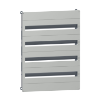  NSYDLM112 NSYDLM112 Modularno kućište DLM tip za Spacial WM orman, 112 modula, V800xŠ600mm Tip proizvoda ili komponente	
Šasija
Kratko ime uređaja	
DLM
For enclosure nominal dimensions	
-
Lokacija za montiranje	
Kliznica
Prednja strana ormana
Kompatibilnost grupe proizvoda	
Spacial S3D
Spacial S3X
Spacial CRN
Sastav uređaja	
1 konstrukcija šasije
4 prednji paneli sa 35 mm DIN šinom
2 završni poklopac
1 sabirnica nule/uzemljenja 2 x 16 mm² 5 x 6 mm²
Količina po setu	
Set od 1
Dopunske informacije
Materijal	
Čelik
Boja	
Prednji panel: siva (RAL 7035)
Završna obrada	
Poliesterski prah
Način fiksiranja	
Sa elementom za fiksiranje - napred i nazad sa nosačima lokacija
Podešavanje	
U visinu od 40 do 85 mm za DIN šinu
Broj horizontalnih redova	
4
Ukupan broj 18 mm modula	
112
Tip prednje ploče	
Puna i ploče sa otvorima
Broj otvora	
4 izreza
Visina	
753 mm
Širina	
555 mm
Dubina	
101,5 mm 