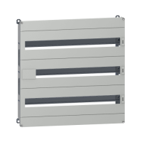  NSYDLM84P NSYDLM84P Modularno kućište DLM tip za Spacial WM orman, 84 modula, V600xŠ600mm. Tip proizvoda ili komponente	
Šasija
Kratko ime uređaja	
DLM
For enclosure nominal dimensions	
-
Lokacija za montiranje	
Kliznica
Prednja strana ormana
Kompatibilnost grupe proizvoda	
Spacial S3D
Spacial S3X
Spacial CRN
Sastav uređaja	
1 konstrukcija šasije
2 završni poklopac
1 sabirnica nule/uzemljenja 2 x 16 mm² 5 x 6 mm²
3 prednji paneli sa 35 mm DIN šinom
Količina po setu	
Set od 1
Dopunske informacije
Materijal	
Čelik
Boja	
Prednji panel: siva (RAL 7035)
Završna obrada	
Poliesterski prah
Način fiksiranja	
Sa elementom za fiksiranje - napred i nazad sa nosačima lokacija
Podešavanje	
U visinu od 40 do 85 mm za DIN šinu
Broj horizontalnih redova	
3
Ukupan broj 18 mm modula	
84
Tip prednje ploče	
Puna i ploče sa otvorima
Broj otvora	
3 izreza
Visina	
553 mm
Širina	
555 mm
Dubina	
101,5 mm 