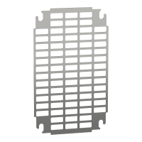 NSYMR32 NSYMR32 Perforirana ploča, V300xŠ200mm univerzalni otvori 11x26mm Tip proizvoda ili komponente	
Montažna ploča
Primena uređaja	
Više namena
Za ormane nazivnih dimenzija	
300 mmW: 200 mm
Lokacija za montiranje	
Kliznica
Direktno na zadnje odstojnike
Opis montažne ploče	
Telequick perforirana
Kompatibilnost grupe proizvoda	
Spacial S3D
Spacial CRN
Spacial S3X
Thalassa PLM
Količina po setu	
Set od 1
Materijal	
Čelik
Završna obrada	
Obloženo cinkom
Dopunske informacije
Način fiksiranja	
Screwed on backstuds - screw type M8
By fixing element
Visina	
255 mm
Širina	
153,7 mm
Dubina	
15 mm
Debljina	
2 mm 