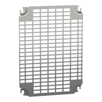  NSYMR43 NSYMR43 Perforirana ploča, V400xŠ300mm univerzalni otvori 11x26mm Tip proizvoda ili komponente	
Montažna ploča
Primena uređaja	
Više namena
Za ormane nazivnih dimenzija	
400 mmW: 300 mm
Lokacija za montiranje	
Direktno na zadnje odstojnike
Kliznica
Opis montažne ploče	
Telequick perforirana
Kompatibilnost grupe proizvoda	
Spacial S3D
Spacial CRN
Spacial S3X
Thalassa PLM
Količina po setu	
Set od 1
Materijal	
Čelik
Završna obrada	
Obloženo cinkom
Dopunske informacije
Način fiksiranja	
Screwed on backstuds - screw type M8
By fixing element
Visina	
348 mm
Širina	
251 mm
Dubina	
15 mm
Debljina	
2 mm 