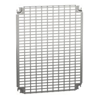  NSYMR54 NSYMR54 Perforirana ploča V500xŠ400mm univerzalni otvori 11x26mm Tip proizvoda ili komponente	
Montažna ploča
Primena uređaja	
Više namena
Za ormane nazivnih dimenzija	
500 mmW: 400 mm
Lokacija za montiranje	
Kliznica
Direktno na zadnje odstojnike
Opis montažne ploče	
Telequick perforirana
Kompatibilnost grupe proizvoda	
Spacial S3D
Spacial CRN
Spacial S3X
Thalassa PLM
Količina po setu	
Set od 1
Materijal	
Čelik
Završna obrada	
Obloženo cinkom
Dopunske informacije
Način fiksiranja	
Screwed on backstuds - screw type M8
By fixing element
Visina	
450 mm
Širina	
351 mm
Dubina	
15 mm
Debljina	
2 mm
Masa proizvoda	
1,3 kg
Broj slotova	
341 