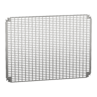  NSYMR68 NSYMR68 Perforirana ploča V600xŠ800mm univerzalni otvori 11x26mm Tip proizvoda ili komponente	
Montažna ploča
Primena uređaja	
Više namena
Za ormane nazivnih dimenzija	
600 mmW: 800 mm
Lokacija za montiranje	
Direktno na zadnje odstojnike
Kliznica
Opis montažne ploče	
Telequick perforirana
Kompatibilnost grupe proizvoda	
Spacial S3D
Spacial CRN
Spacial S3X
Thalassa PLM
Količina po setu	
Set od 1
Materijal	
Steel
Završna obrada	
Obloženo cinkom
Dopunske informacije
Način fiksiranja	
Pričvršćivanje zavrtnjem na zadnje odstojnike - tip zavrtnja M8
Sa elementom za fiksiranje
Visina	
551 mm
Širina	
750 mm
Dubina	
15 mm
Debljina	
2 mm
Masa proizvoda	
3,06 kg
Broj slotova	
864
Specifičnost izvedbe	
Instalacija u zadnjem delu ormana
Dimenzije izreza	
11 x 26 mm 