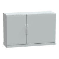  NSYPLAZ7124G NSYPLAZ7124G Slobod. poliesterski orman PLAZ sa podnožjem otvoreno dno VŠD750x1250x420 IP54 Tip proizvoda ili komponente	
Pogodan orman
Version	
PLAZ
Nominal height	
750 mm
Nominal width	
1250 mm
Nominal depth	
420 mm
Montaža ormana	
Slobodnostojeći
Sastav uređaja	
1 gornji deo
1 deo dna ormana
2 bočni deo
2 vrata
2 zadnji panel
1 postolje
Dopunske informacije
Tip kućišta	
Zatvoren gornji deo,otvoreni donji deo-delovi za sastavljanje sa bočnim stranama
Tip vrata	
Ravna prednji deo
Broj vrata	
2 vrata
Otvaranje vrata	
Nadesno i nalevo (120 °)
Tip brave	
Ručica za zaključavanje u 2 tačke, 5 mm dvostruki prorez
Dostupnost za operacije	
Dno
Prednji deo
Zadnji deo
Odvojivi delovi	
Vrata sa šarkama
Zadnji panel sa elementom za fiksiranje
Materijal	
Poliester ojačan staklenim vlaknima
Boja	
Grey (RAL 7035) 