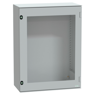 Szekrény fali üveg ajtós műanyag 847mm 636mmx 300mmx IP66 szürke Thalassa PLM Schneider