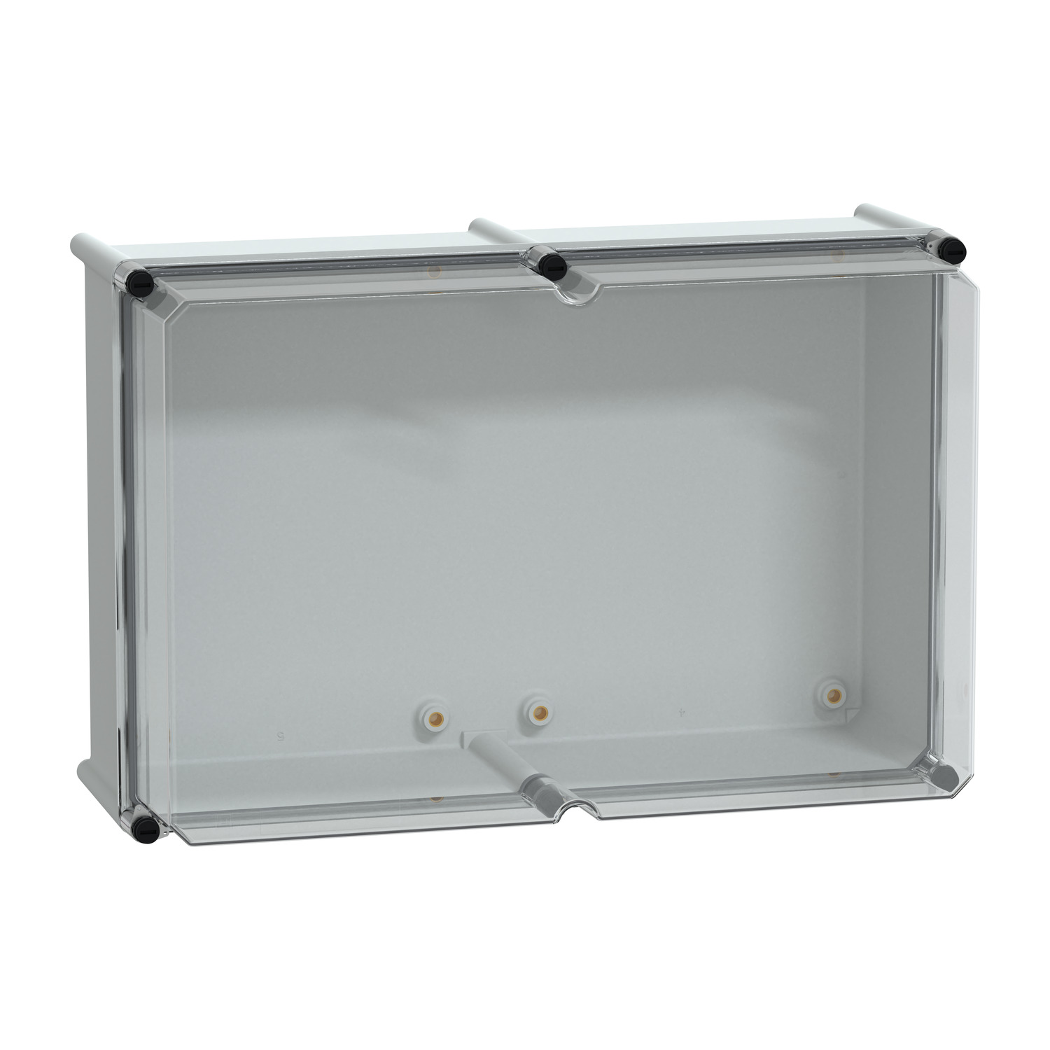 PLS box, polyester rear, transparent PC cover IP66 36x54x23cm