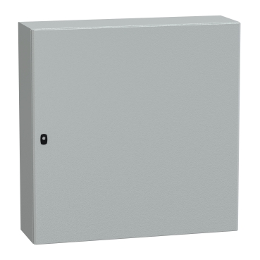 Spacial S3D Plain Door With Mount Plate, H1000xW1000xD300, IK10, RAL7035