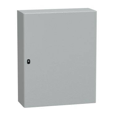 Spacial S3D Plain Door With Mount Plate, H1000xW800xD300, IP66, IK10, RAL7035