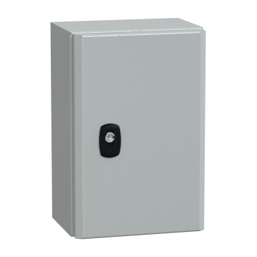Spacial, Wall Mounted Steel Enclosure, Spacial S3D, Plain Door, With Mounting Plate, 300x200x150mm, IP66, IK10
