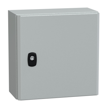 Spacial S3D Plain Door With Mount Plate, H300xW300xD150, IP66, IK10, RAL7035
