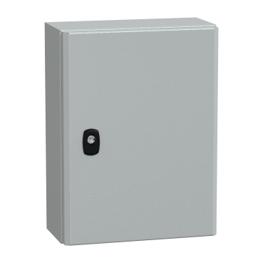 Spacial S3D Plain Door With Mount Plate, H400xW300xD150, IP66, IK10, RAL7035