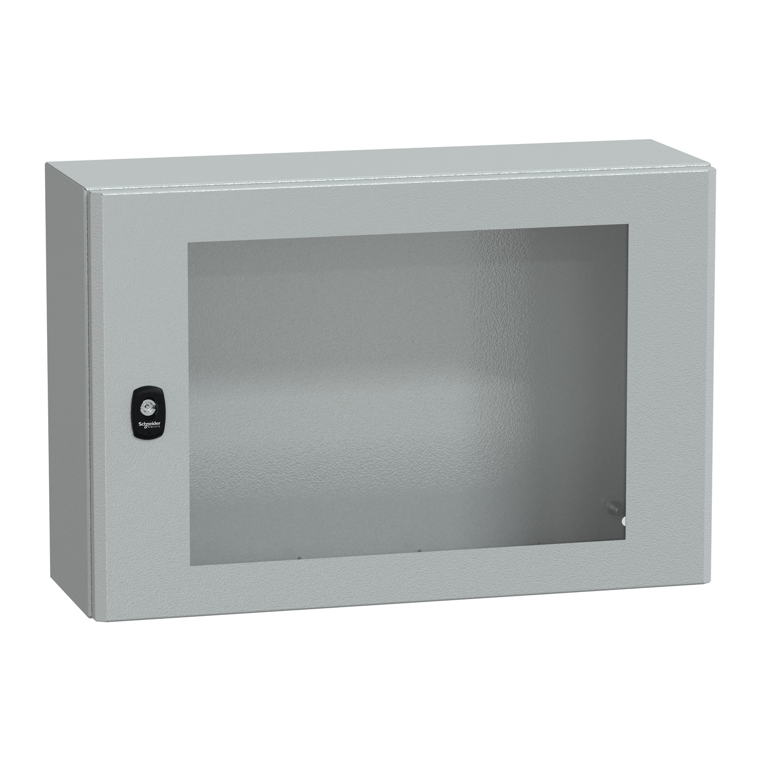 Szekrény fali üveg ajtós acél 400mm 600mmx 200mmx IP66 szürke Spacial S3D Schneider