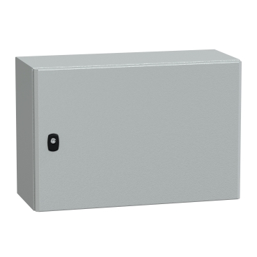 Spacial, Wall Mounted Steel Enclosure, Spacial S3D, Plain Door, With Mounting Plate, 400x600x250mm, IP66, IK10