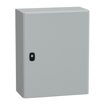 Spacial S3D Plain Door With Mount Plate, H500xW400xD200, IP66, IK10, RAL7035