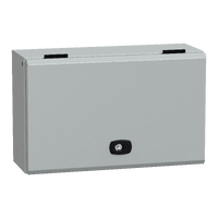  NSYS3DB25415 NSYS3DB25415 Spacial S3DB V250xŠ400xD150 IP66, IK10, RAL7035 Ime proizvoda	
Spacial S3DB
Application	
Za priključke
Category	
Kompaktni orman
Nazivna visina ormana	
250 mm
Nazivna širina ormana	
400 mm
Nazivna dubina ormana	
150 mm
Tip vrata	
Ravna
Opis montažne ploče	
Bez montažne ploče
Tip uvodne ploče	
Bez ploče sa uvodnicama
Tip dodatnog instalacionog pribora	
Horizontalna ili vertikalna pozicija
Montaža na zid
Namena proizvoda	
Za opremanje sa terminalom
Sastav uređaja	
1 body
1 door
1 lock
Dopunske informacije
body type	
Kućište iz jednog dela
Užlebljena prednja šina dvostruke debljine
Broj vrata	
Prednji deo: 1 vrata
Otvaranje vrata	
Reverzibilno (180 °)
Tip zaključavanja	
Zaključavanje 3 mm dvostruki prorez
Dostupnost za operacije	
Prednji deo
Odvojivi delovi	
Vrata sa šarkama
Materijal	
Steel
Obrada površine	
Epoksi poliester prah
Boja	
Grey (RAL 7035)
Standardi	
IEC 62208
Sertifikacija proizvoda	
CUL
LR
GL
UL
BV
DNV 