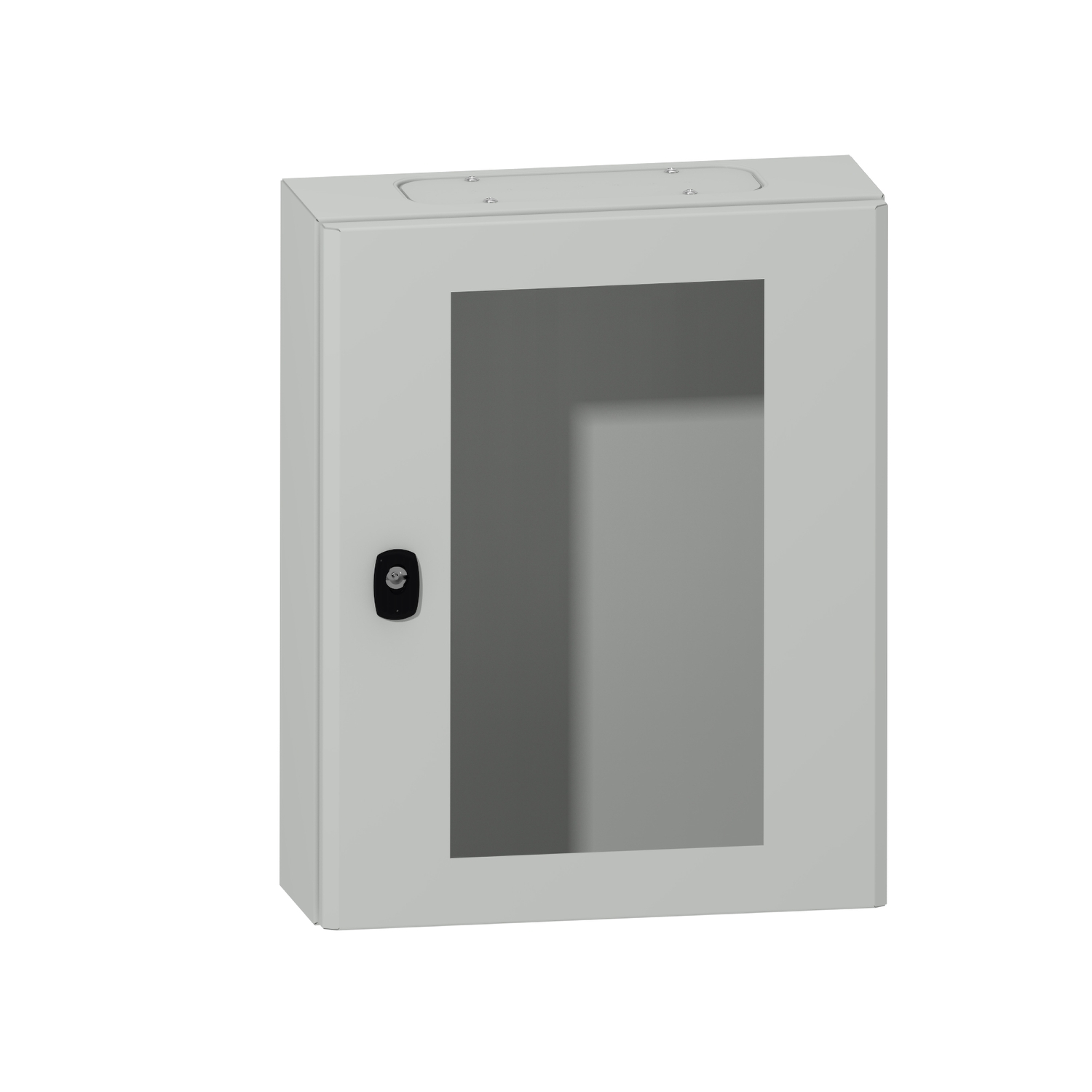 Szekrény fali üveg ajtós acél 500mm 400mmx 150mmx IP66 szürke Spacial S3D Schneider