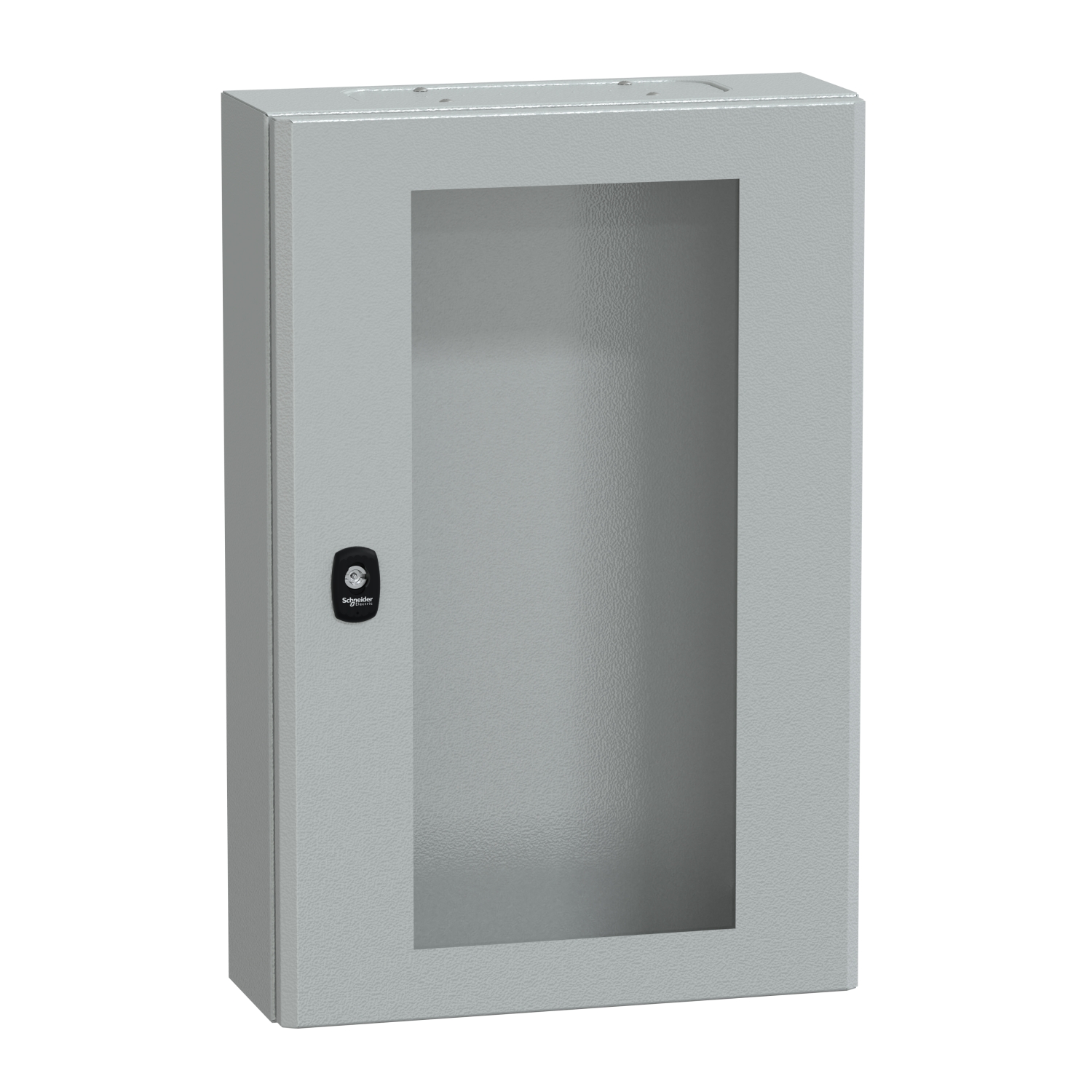 Szekrény fali üveg ajtós acél 600mm 400mmx 150mmx IP66 szürke Spacial S3D Schneider
