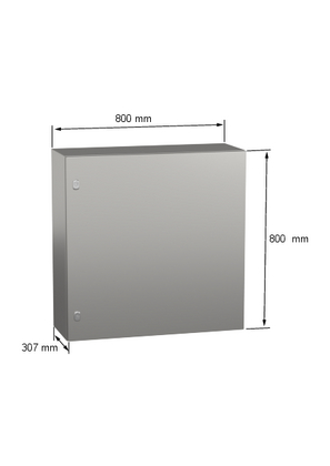 Wall mounted steel enclosure, PanelSeT S3X - NSYS3X8830 - Image with dimensions
