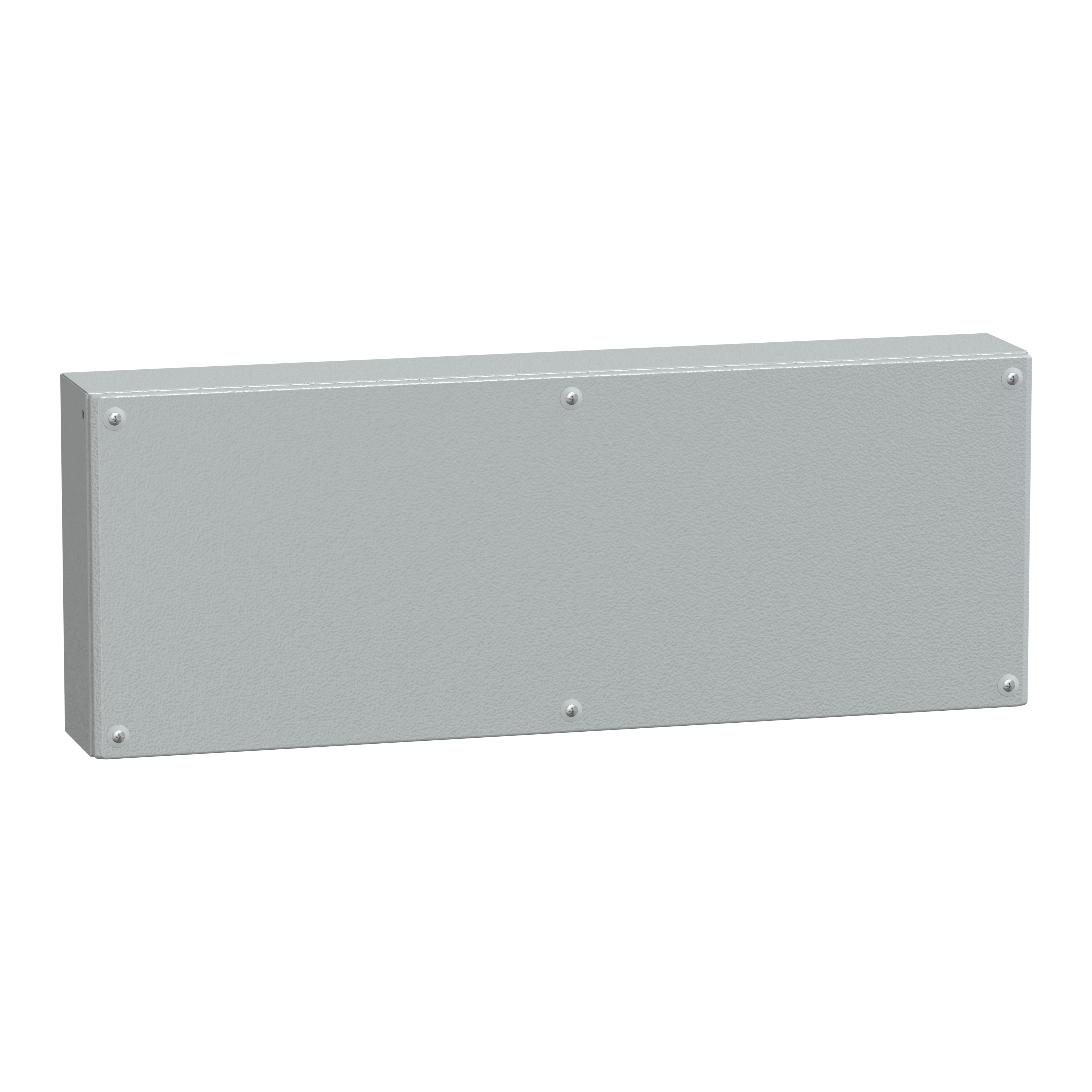 Metal industrial box plain door H300xW800xD120 IP66 IK10 RAL 7035