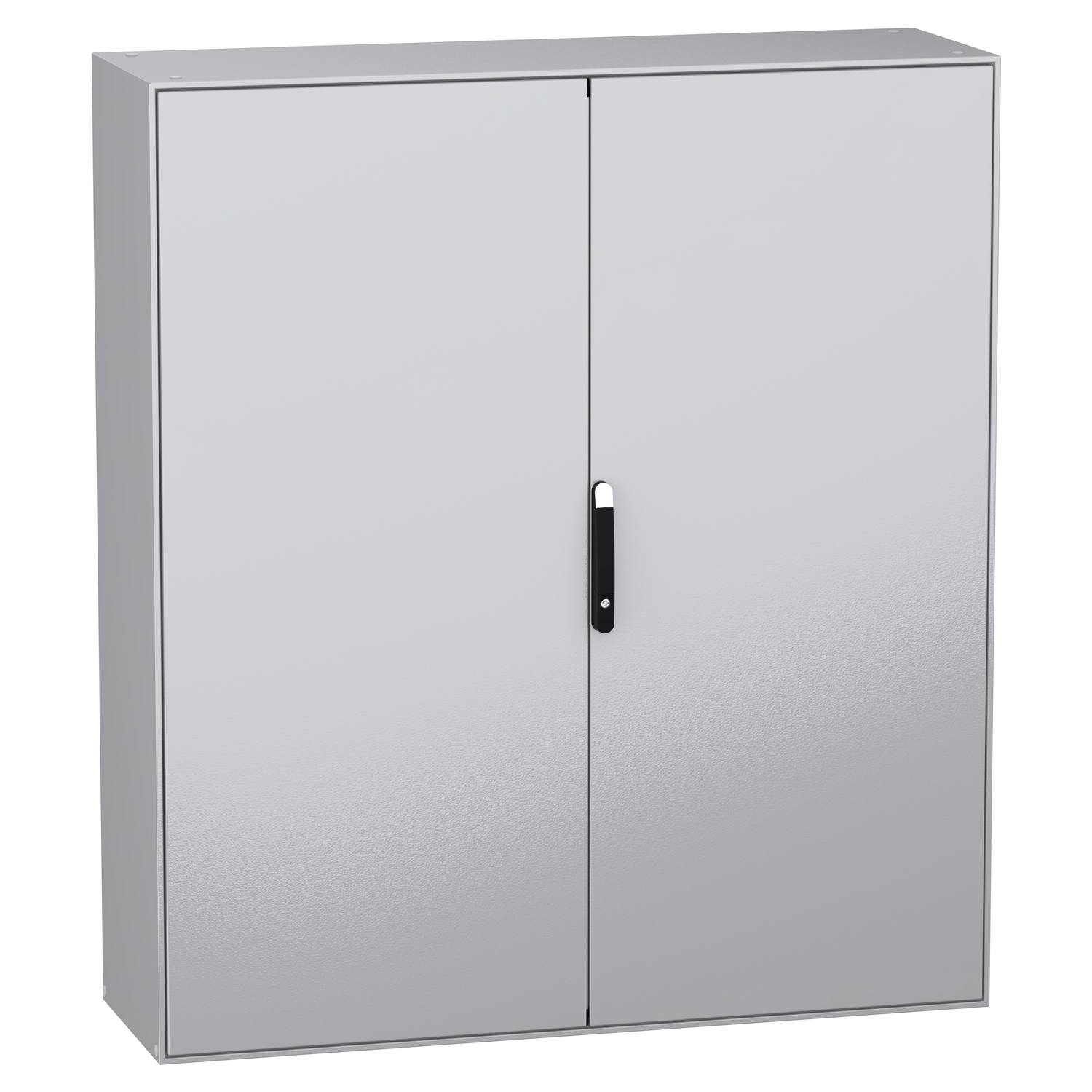 NSYSM1816502DP NSYSM1816502DP Spacial SM kompaktni orman sa montažnom pločom - VŠD1800x1600x500 mm Tip proizvoda ili komponente	
Kompaktni orman
Primena	
Više namena
Tip dodatnog instalacionog pribora	
Slobodnostojeći
Sastav uređaja	
1 telo
2 vrata
2 ploča za kablovske uvodnice
1 sistem za zabravljivanje sa ručicom: vrata
1 sistem za blokadu: leva vrata
4 držač montažne ploče
1 montažna ploča
Odvojivi delovi	
Vrata sa zavrtnjima bez matice šarku
Montažna ploča sa zavrtnjima bez matice nosač montažne ploče
Nosač montažne ploče sa zavrtnjima bez matice
Nazivna visina ormana	
1800 mm
Nazivna širina ormana	
1600 mm
Nazivna dubina ormana	
500 mm
Dopunske informacije
Broj vrata	
Prednji deo: 2 vrata
Otvaranje vrata	
Nalevo (120 °)
Nadesno (120 °)
Tip vrata	
Ravna
Tip zaključavanja	
Zaključavanje u 4 tačke, ručica sa umetkom 5 mm dvostruki prorez
Tip kućišta	
Kućište iz jednog dela sa zavarenim zadnjim panelom
Prednji deo formira čvrst ram sa zavarenim uglovima
Opis montažne ploče	
Ravna
Tip uvodne ploče	
Standardna