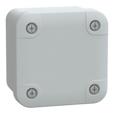 Thalassa, PC Box, IP66 IK08 RAL7035 Int.H65W65D45 Ext.H74W74D56 Opaque PC Cover H10