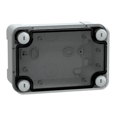 Thalassa, ABS Box IP66 IK07 RAL7035 Int.H125W80D65 Ext.H138W93D72 Transp.cover H20