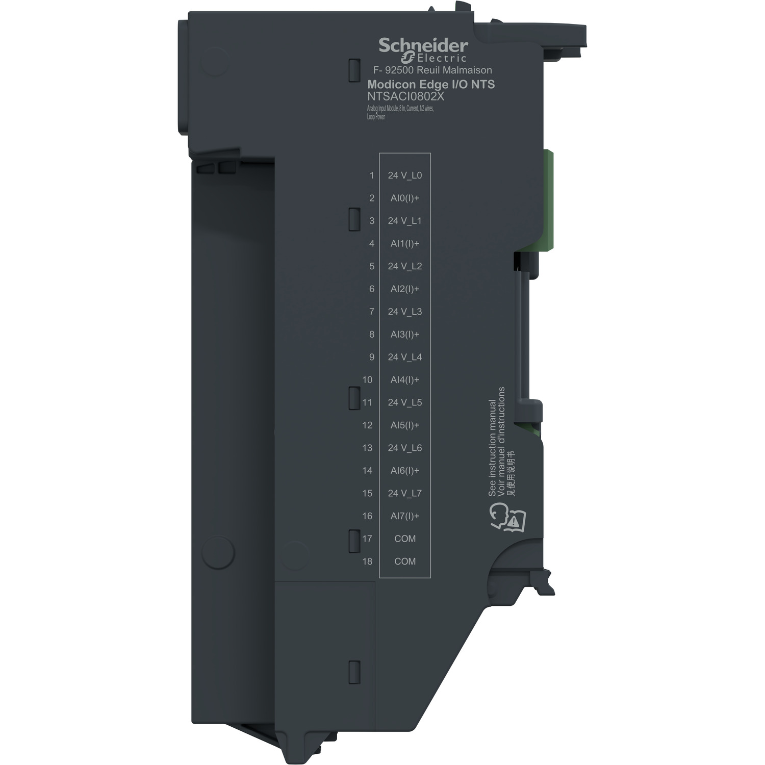 NTSACI0802X - Analog Input Module, 8 In, Current, 1/2 wires, Loop