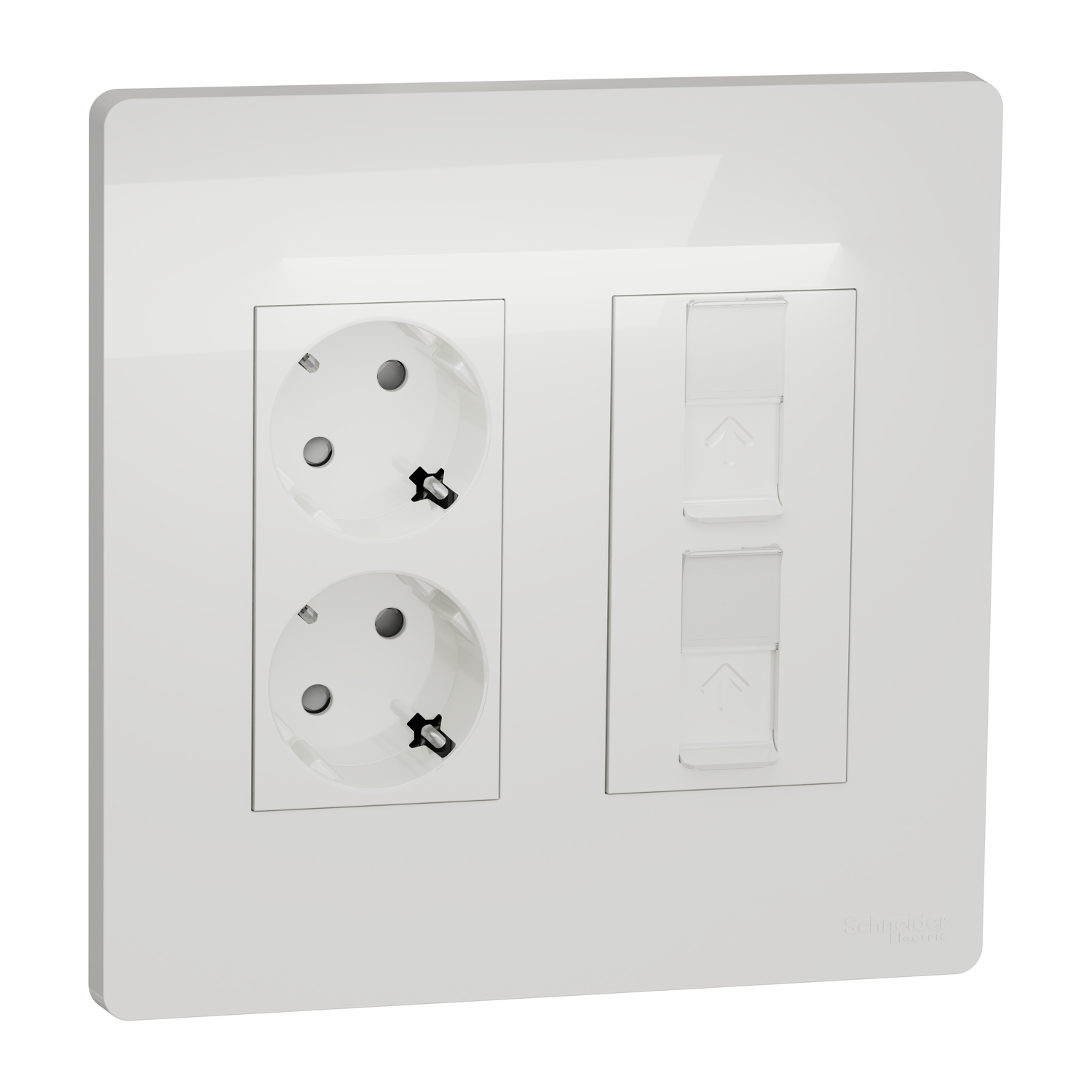 Set od 2 kolone (2 utič.+2 RJ45) beli