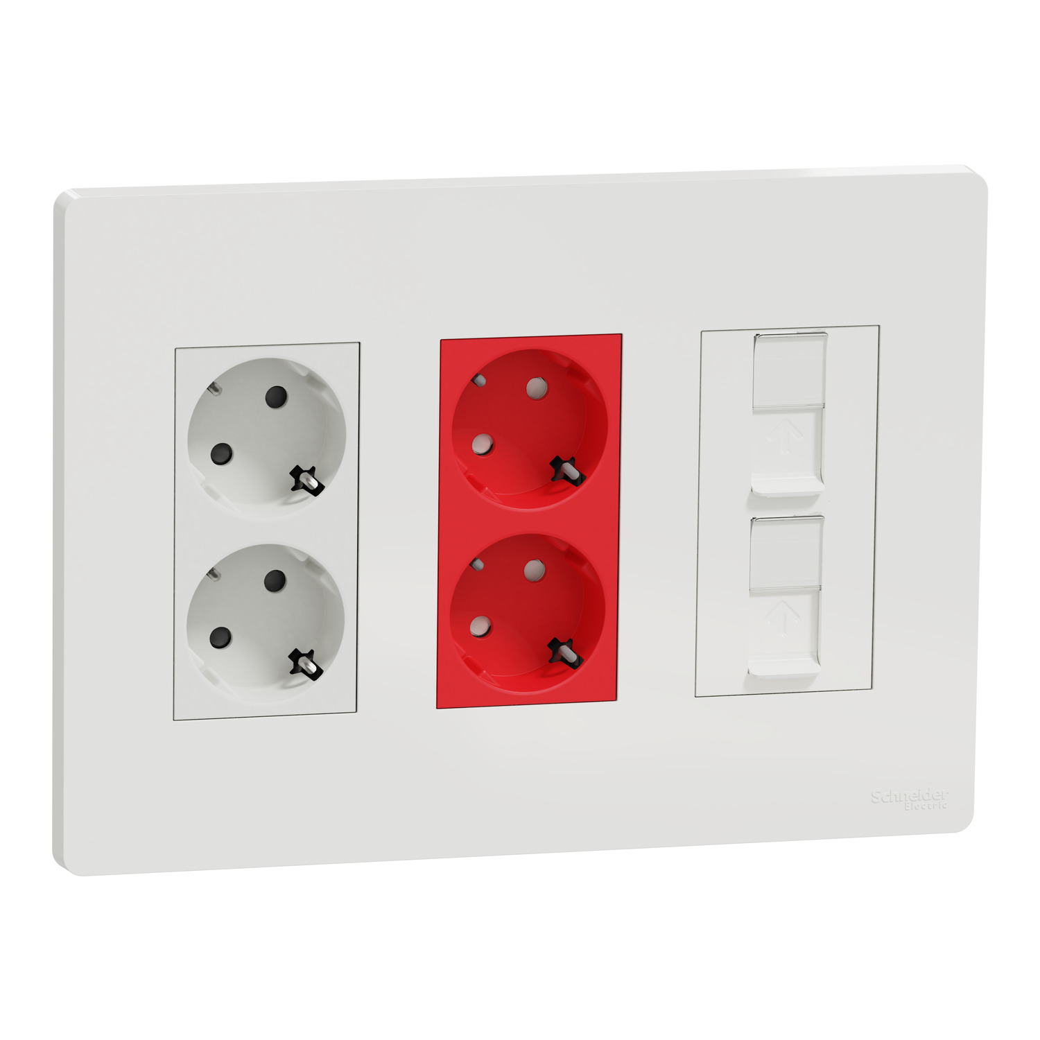 Set od 3 kolone (2+2 utič.+2 RJ45) beli