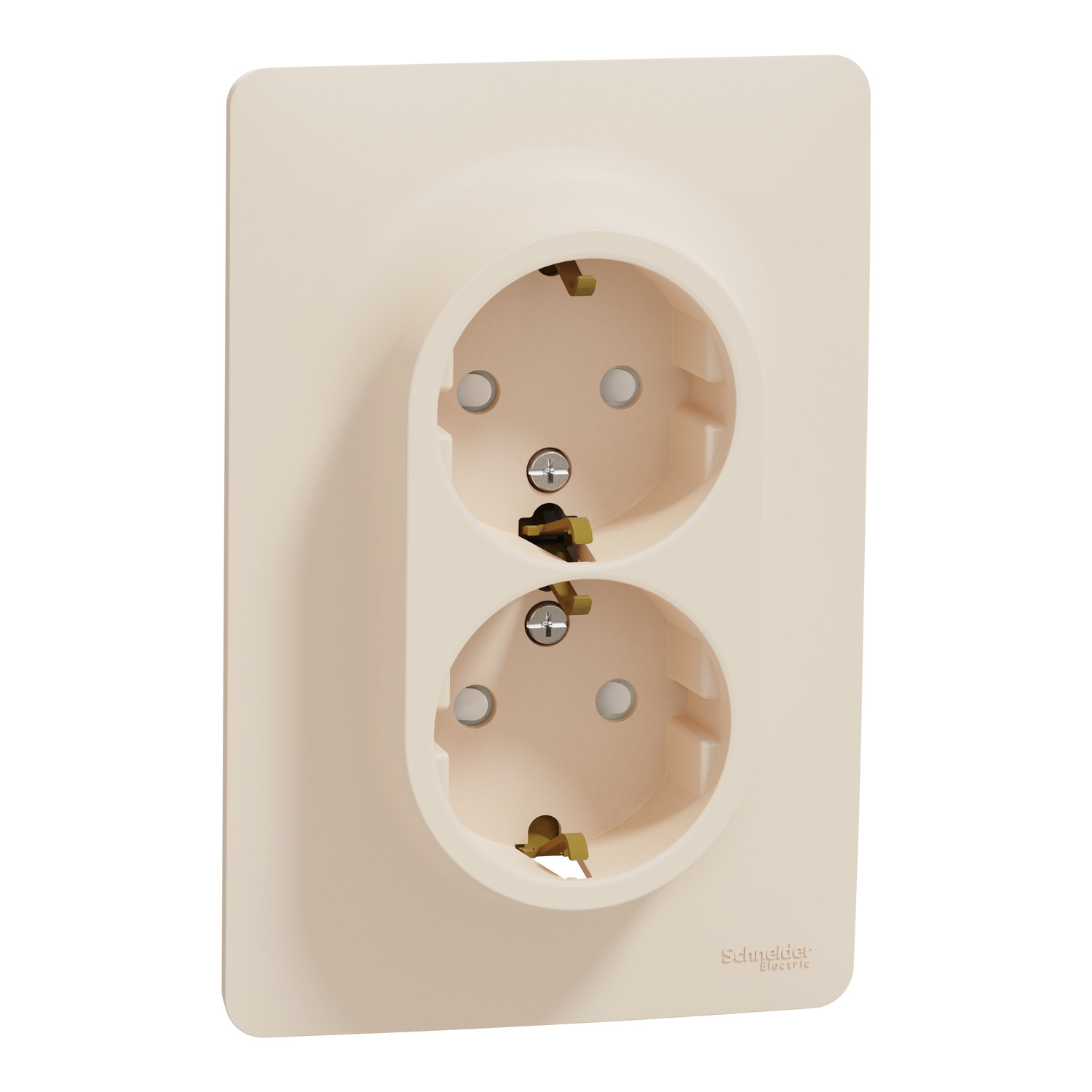 Dvostr. utičnica šuko 2P+E 16A vijč krem