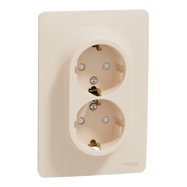 NU206744 NU206744 UTIČNICA DVOSTR. ŠUKO 2P+E 16A VIJČ KREM