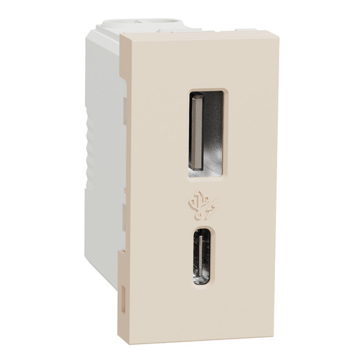 Priza USB Noua Unica 1m A+C 15w Crem , NU301644, Schneider Electric - Schneider [1]