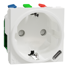 new unica German socket outlet + USB C 10,5W White