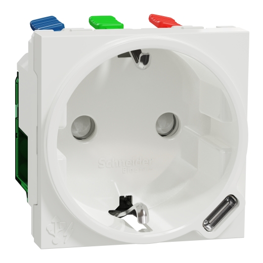 Priza Noua Unica Simpla + USB C 10.5w 2P+E 16A Alba NU301718, Schneider Electric - Schneider [1]