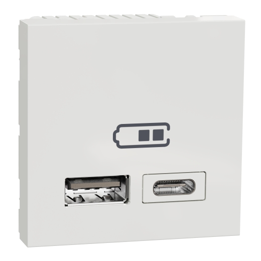Priza USB 2.0 Noua Unica 2m A+C 15w Alba , NU301818, Schneider Electric - Schneider [1]