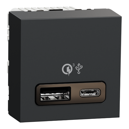 Priza USB FastCharge Noua Unica 2m A+C 18w Antracit , NU301954, Schneider Electric - Schneider [1]