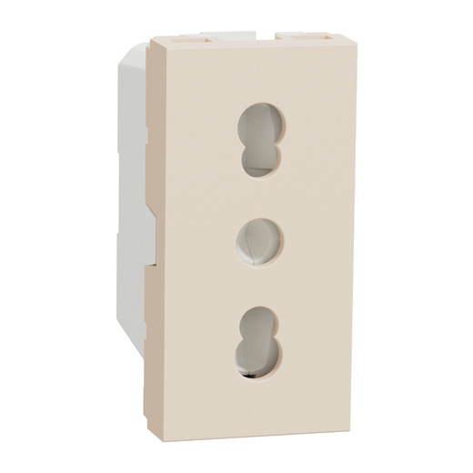 Priza Noua Unica Italiana 2P+E 16A Crem, NU302344, Schneider Electric - Schneider [1]