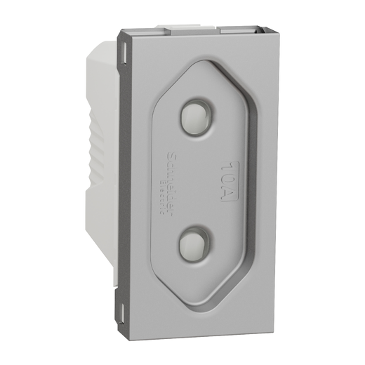 Priza Noua Unica 1m 2P 10A Aluminiu, NU303130, Schneider Electric - Schneider [1]