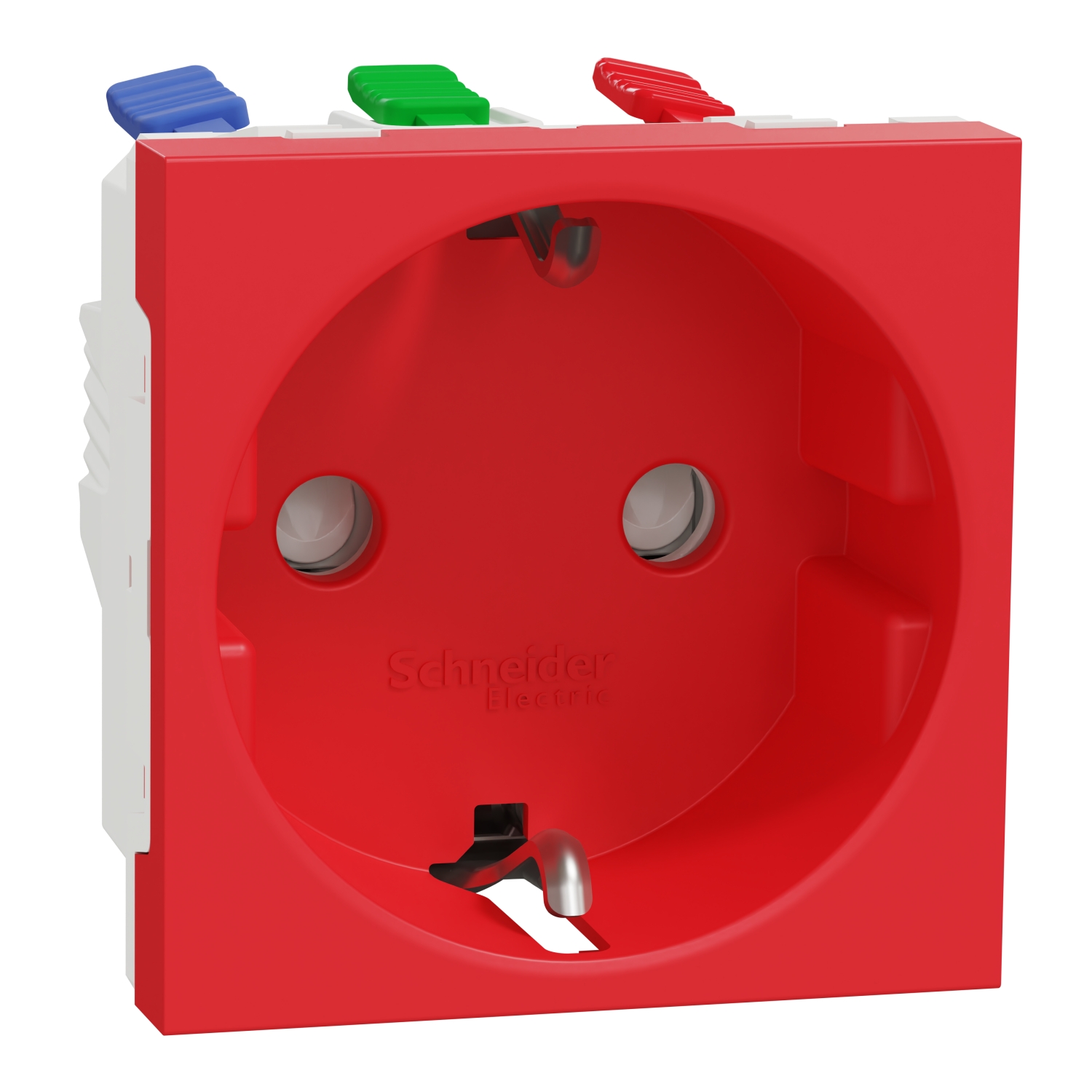 Utičnica šuko 2P+E 16A zaštita crvena