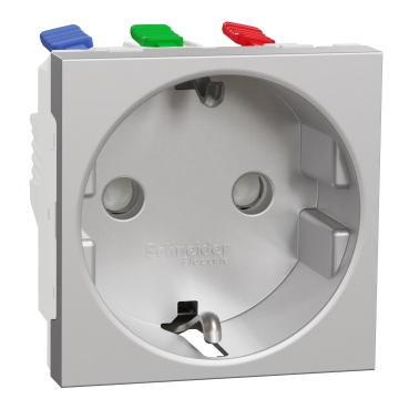 NU305730 NU305730 UTIČNICA ŠUKO 2P+E 16A ZAŠTITA ALU